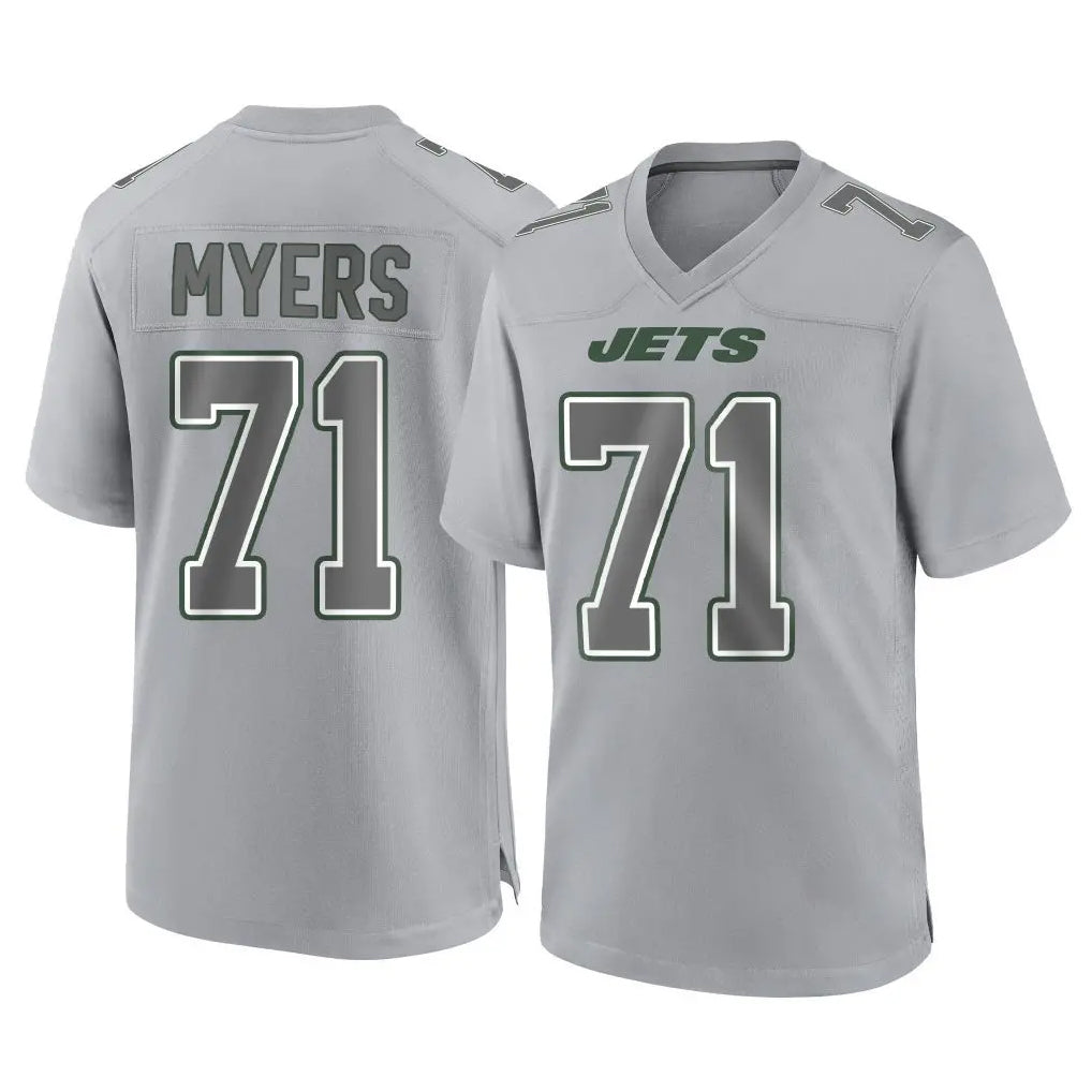 Qdoa NY.Jets #71 Josh Myers Player Gray Limited Atmosphere Fashion Home Game Stitched Jerseys