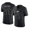 Qdoa NY.Jets #71 Josh Myers Player Stealth Black Limited Reflective Home Game Stitched Jerseys