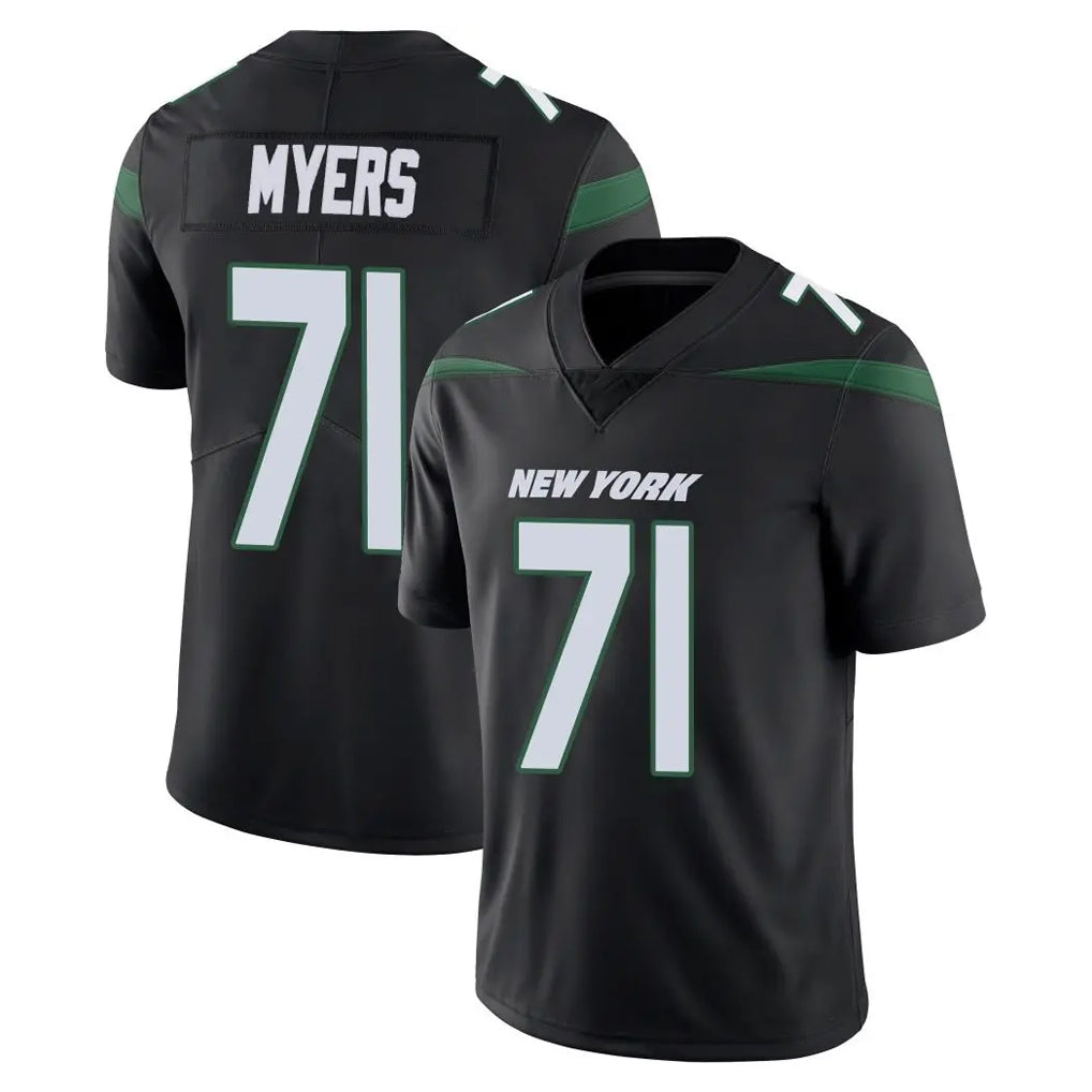 Qdoa NY.Jets #71 Josh Myers Player Stealth Black Limited Vapor Home Game Stitched Jerseys
