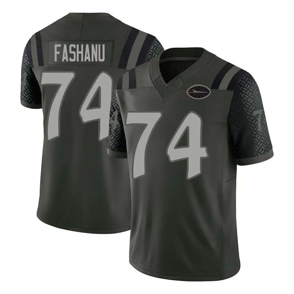 Qdoa NY.Jets #74 Olu Fashanu Player Green Limited 2025 Rivalries Collection Home Game Stitched Jerseys