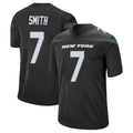 Qdoa NY.Jets #7 Geno Smith Player Stealth Black Home Game Stitched Jerseys