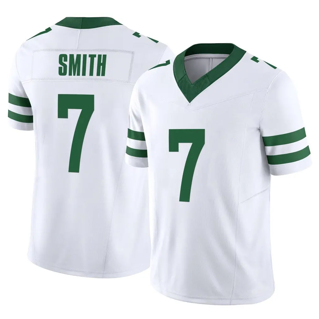 Qdoa NY.Jets #7 Geno Smith Player White Legacy Limited Vapor F.U.S.E. Home Game Stitched Jerseys