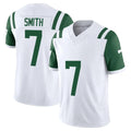Qdoa NY.Jets #7 Geno Smith Player White Limited Classic Vapor F.U.S.E. Home Game Stitched Jerseys