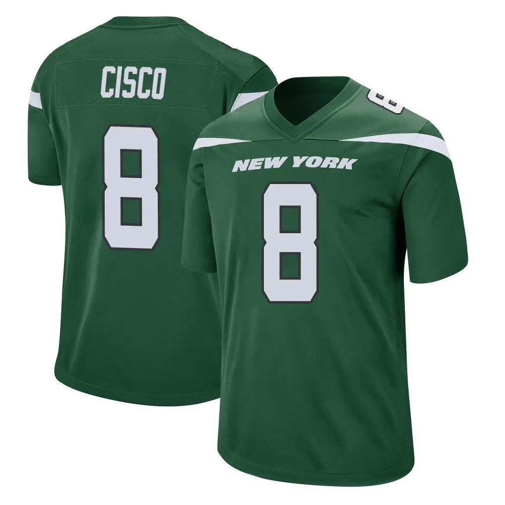 Qdoa NY.Jets #8 Andre Cisco Player Green Home Game Stitched Jerseys