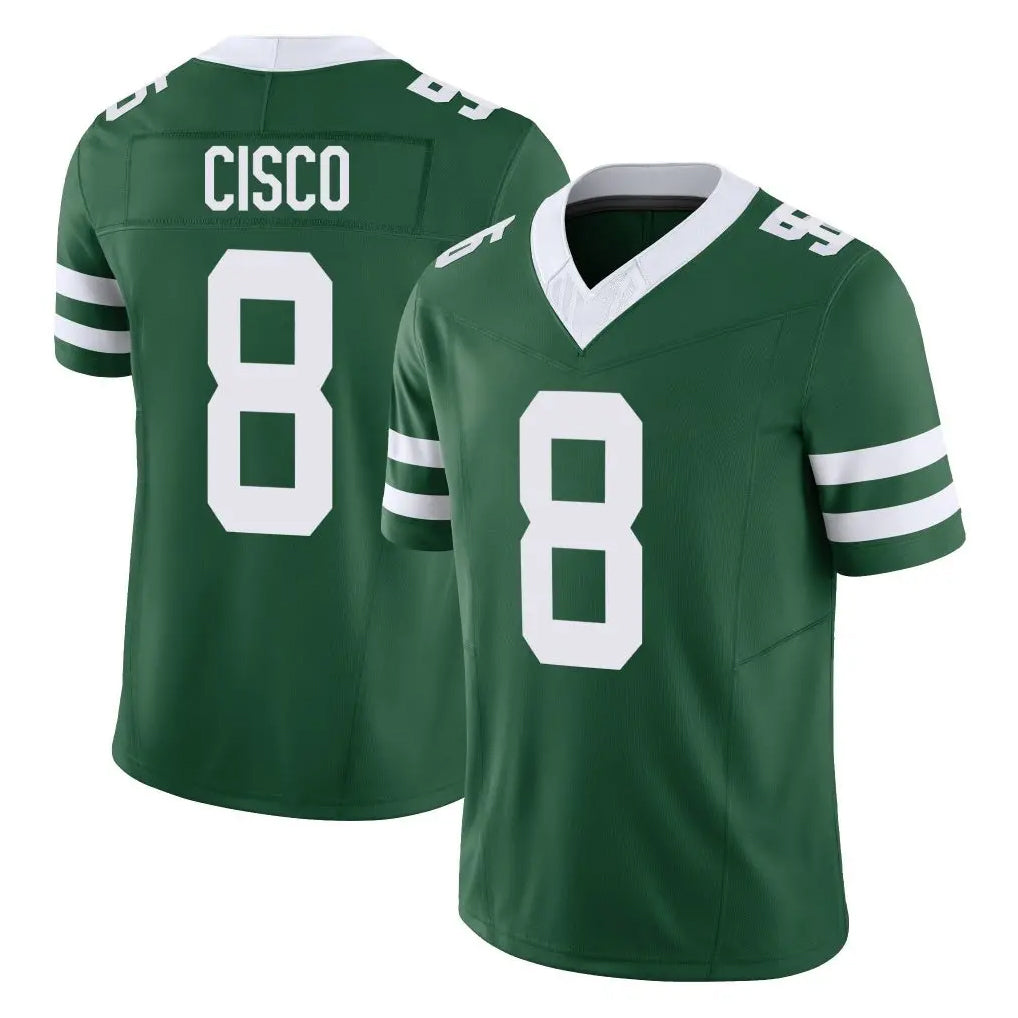 Qdoa NY.Jets #8 Andre Cisco Player Green Legacy Limited Vapor F.U.S.E. Home Game Stitched Jerseys