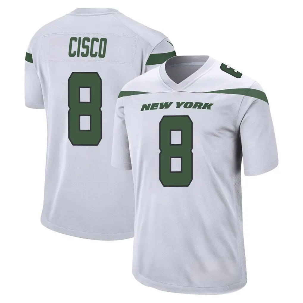 Qdoa NY.Jets #8 Andre Cisco Player White Spotlight Home Game Stitched Jerseys