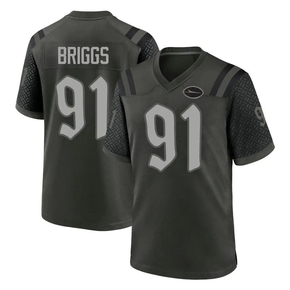 Qdoa NY.Jets #91 Jowon Briggs Player Green 2025 Rivalries Collection Home Game Stitched Jerseys