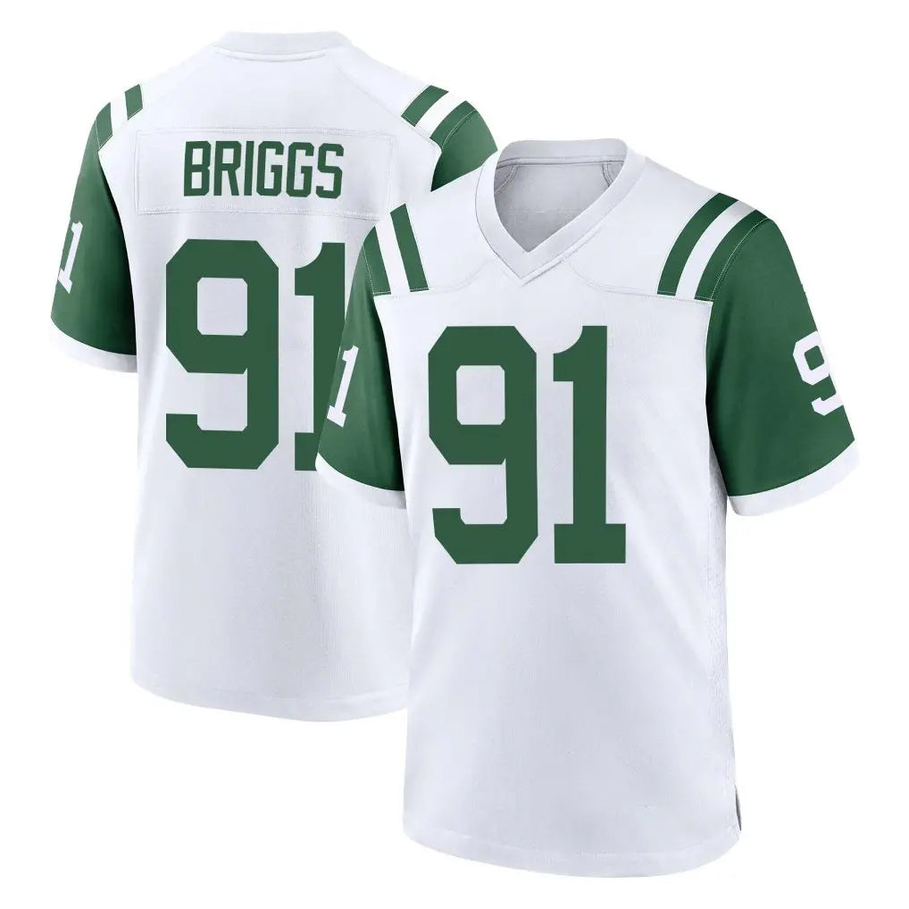 Qdoa NY.Jets #91 Jowon Briggs Player White Classic Home Game Stitched Jerseys