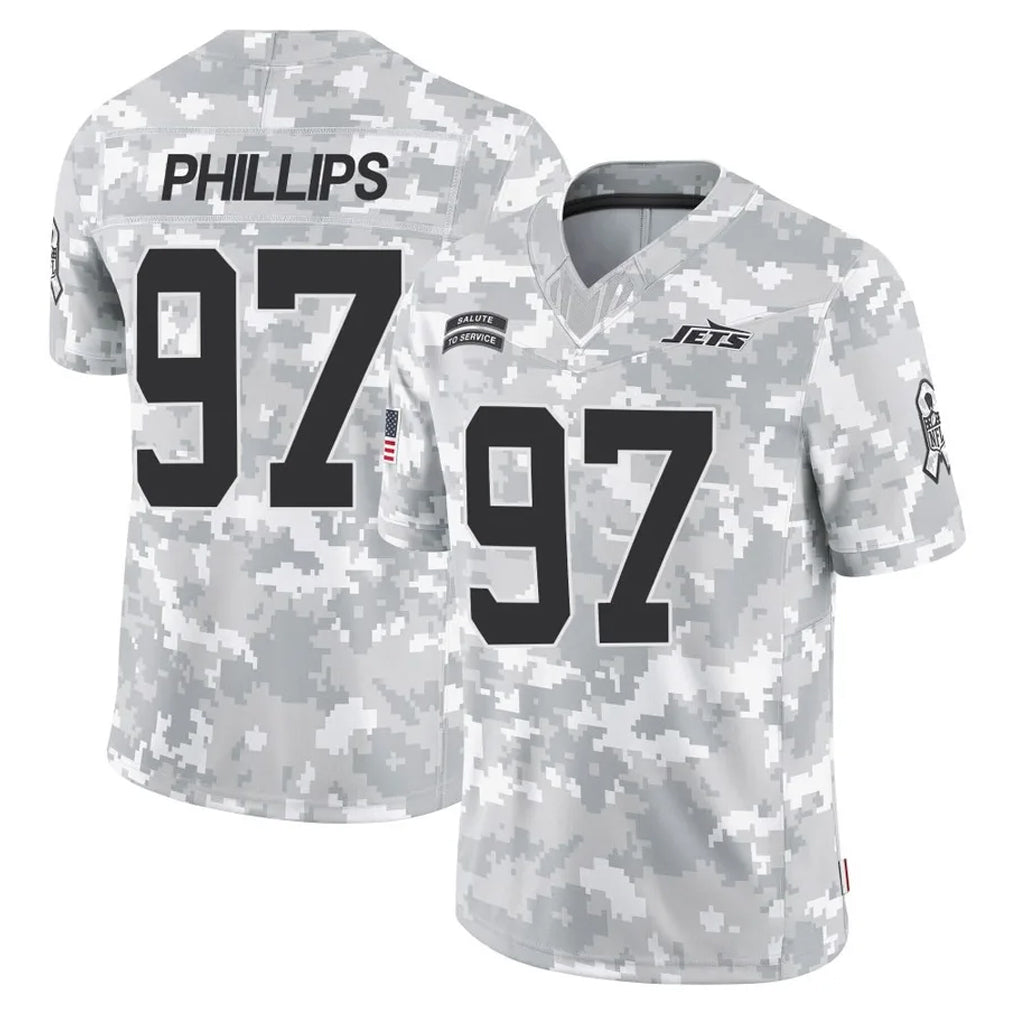 Qdoa NY.Jets #97 Harrison Phillips Player Arctic Camo Salute to Service Limited Game Stitched Jerseys