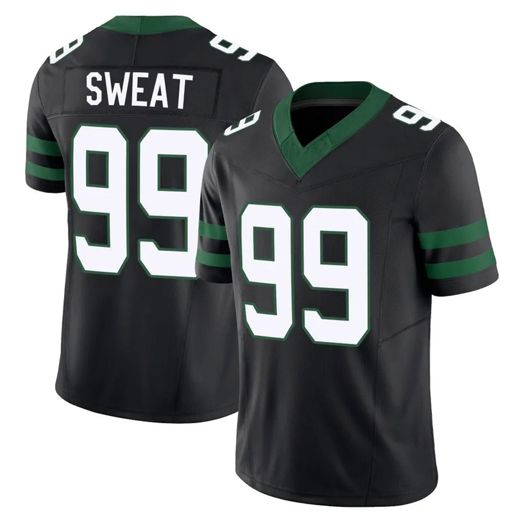 Qdoa NY.Jets #99 T'Vondre Sweat Player Black Limited Legacy Vapor F.U.S.E. Home Game Stitched Jerseys