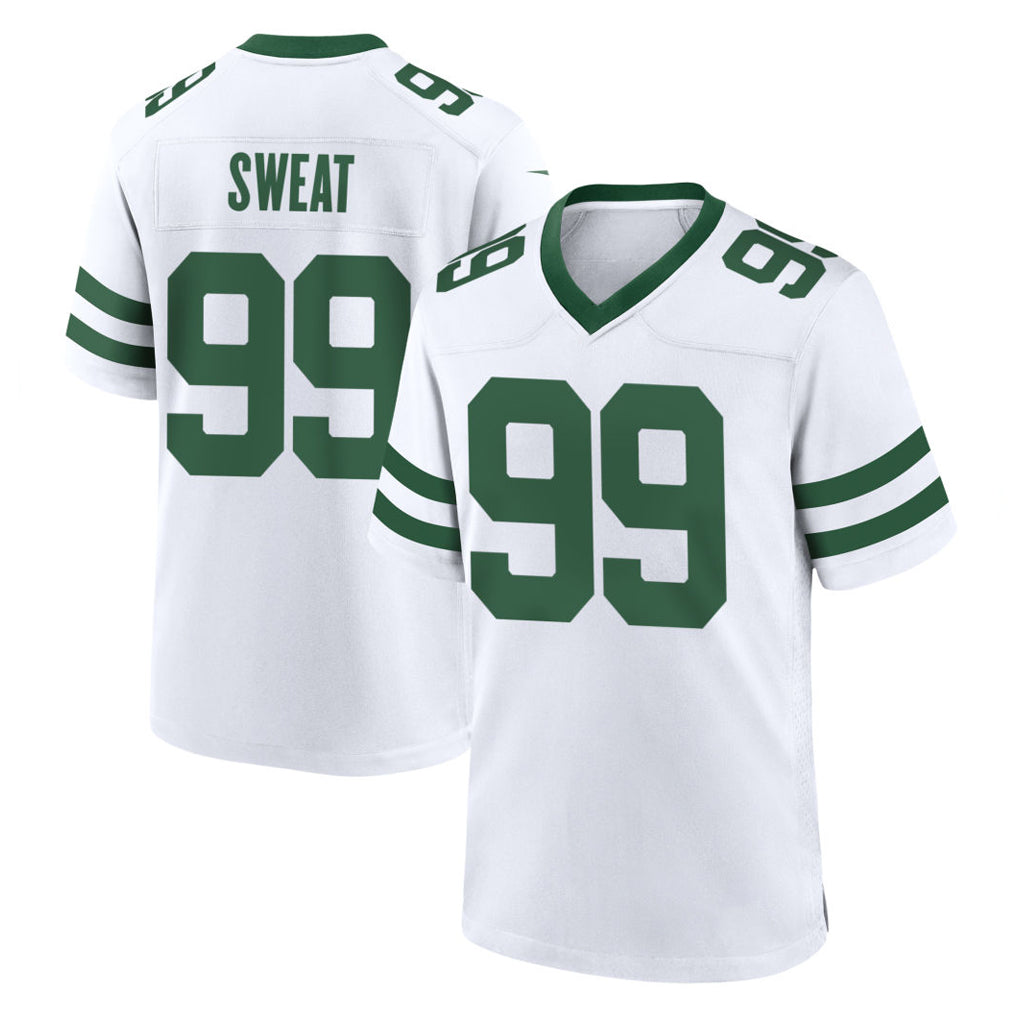 Qdoa NY.Jets #99 T'Vondre Sweat Player White Legacy Home Game Stitched Jerseys