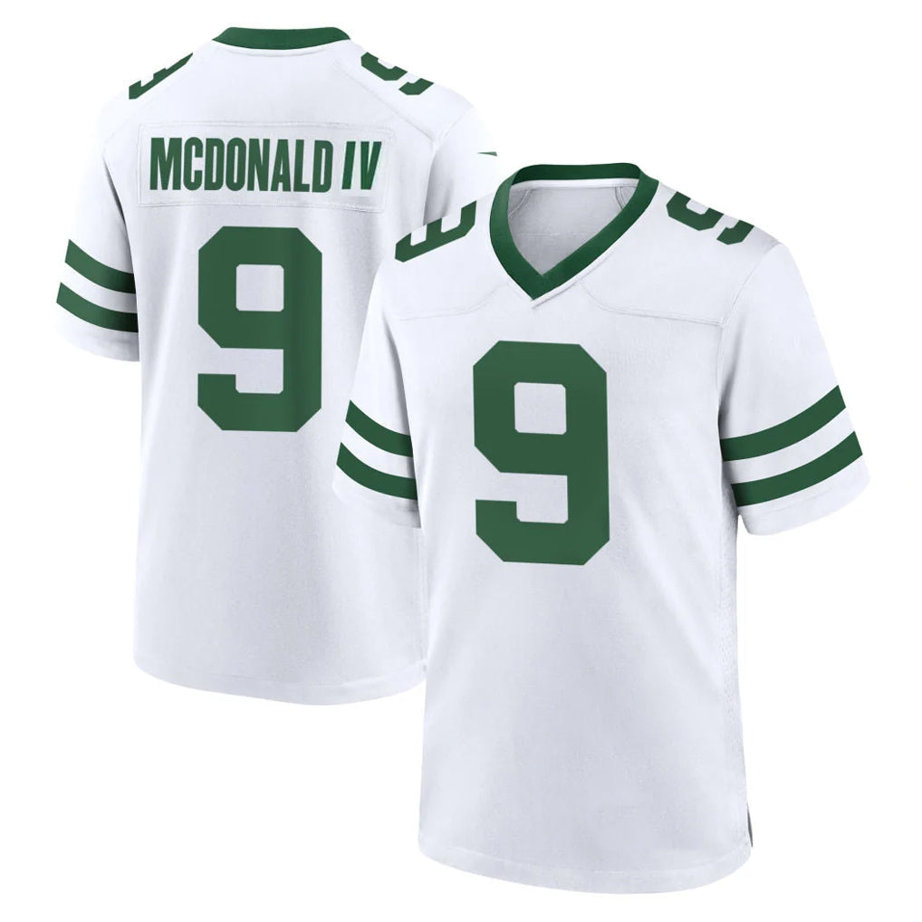 Qdoa NY.Jets #9 Will McDonald IV Player White Legacy Home Game Stitched Jerseys
