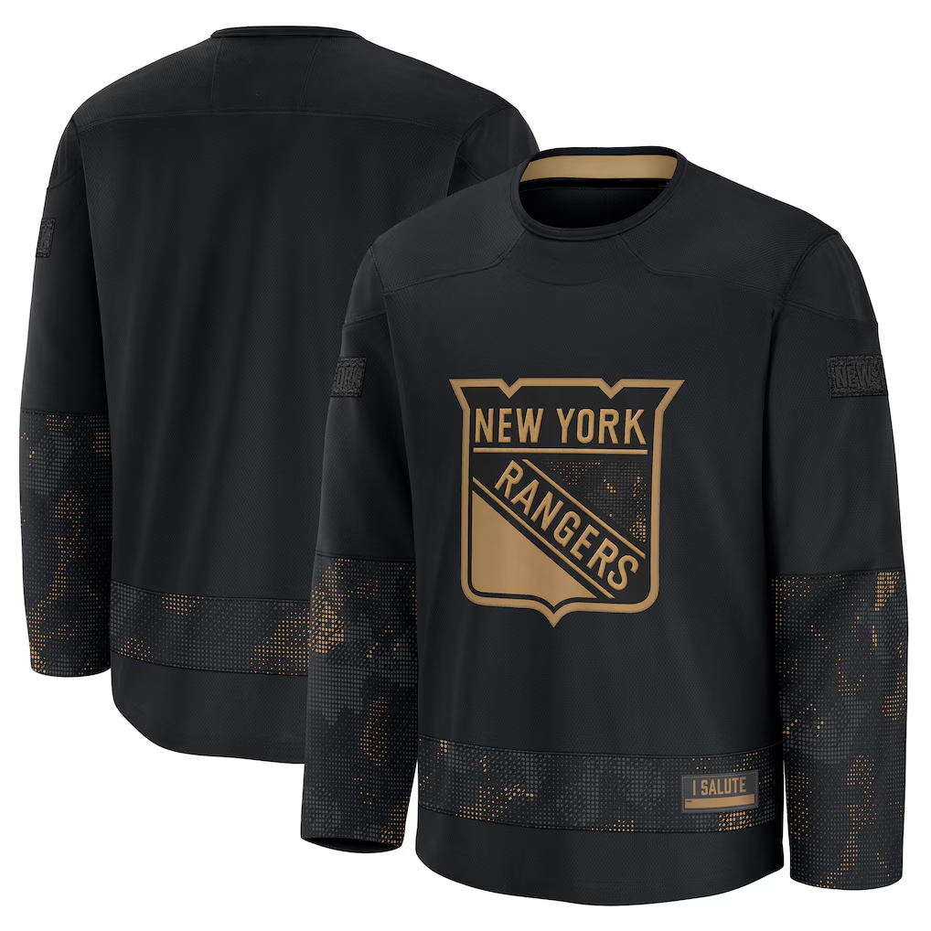 Qdoa NY.Rangers Black 2024 Military Appreciation Practice Jerseys