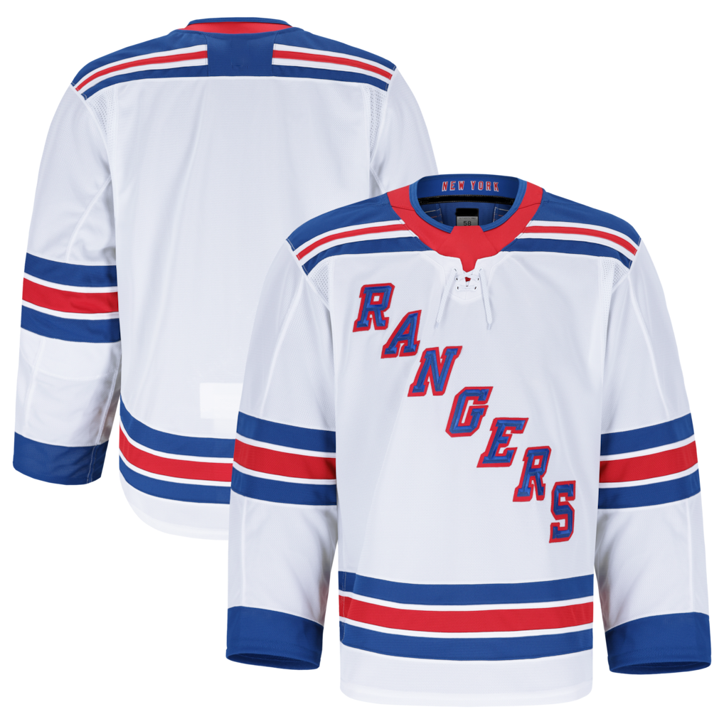 Qdoa NY.Rangers White Away Authentic Pro Jerseys