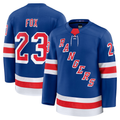 Qdoa NY.Rangers #23 Adam Fox Blue Home Premium Jerseys