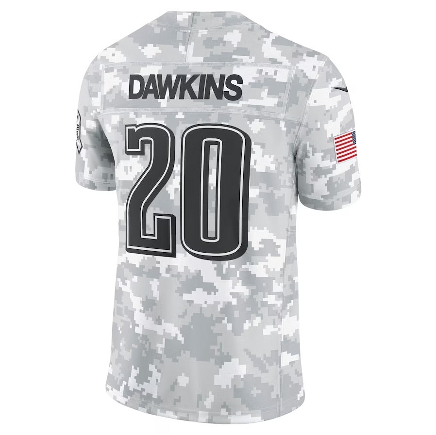 Qdoa P.Eagles #20 Brian Dawkins Arctic Camo 2024 Salute to Service Retired Player Limited Stitched Jerseys
