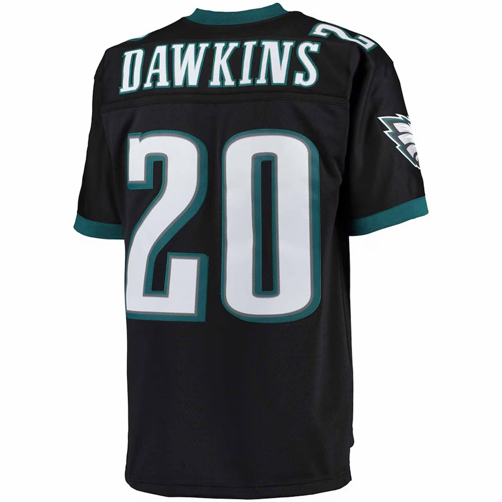 Qdoa P.Eagles #20 Brian Dawkins Mitchell & Ness Black Big & Tall 2004 Retired Player Replica Stitched Jerseys