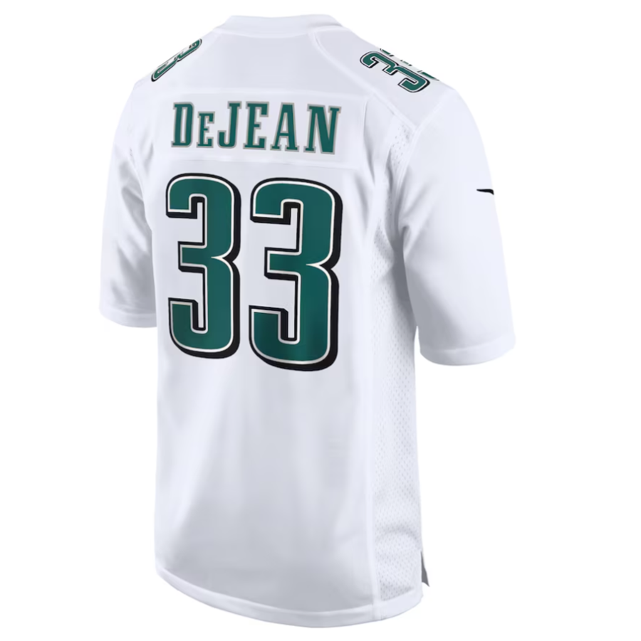 Qdoa P.Eagles #33 Cooper DeJean Player Tundra White Super Bowl LIX Fashion Game Player Stitched Jerseys
