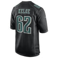 Qdoa P.Eagles #62 Jason Kelce Player Carbon Black Fashion Game Stitched Jerseys
