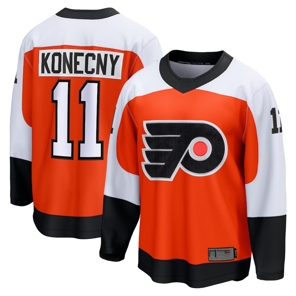 Qdoa P.Flyers #11 Travis Konecny Orange Home Breakaway Jerseys