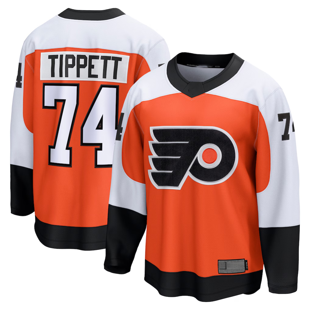 Qdoa P.Flyers #74 Owen Tippett Orange Home Breakaway Jerseys