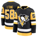 Qdoa P.Penguins #58 Kris Letang Black Home Premium Jerseys