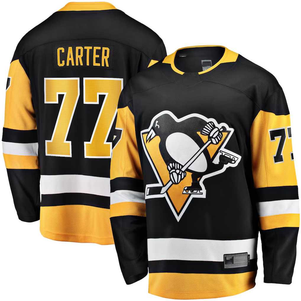 Qdoa P.Penguins #77 Jeff Carter Black Home Breakaway Replica Jerseys