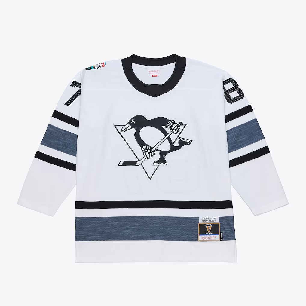Qdoa P.Penguins #87 Sidney Crosby Mitchell & Ness White 2019 All-Star Game Power Play Jerseys