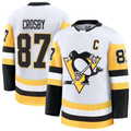 Qdoa P.Penguins #87 Sidney Crosby White Away Premium Jerseys