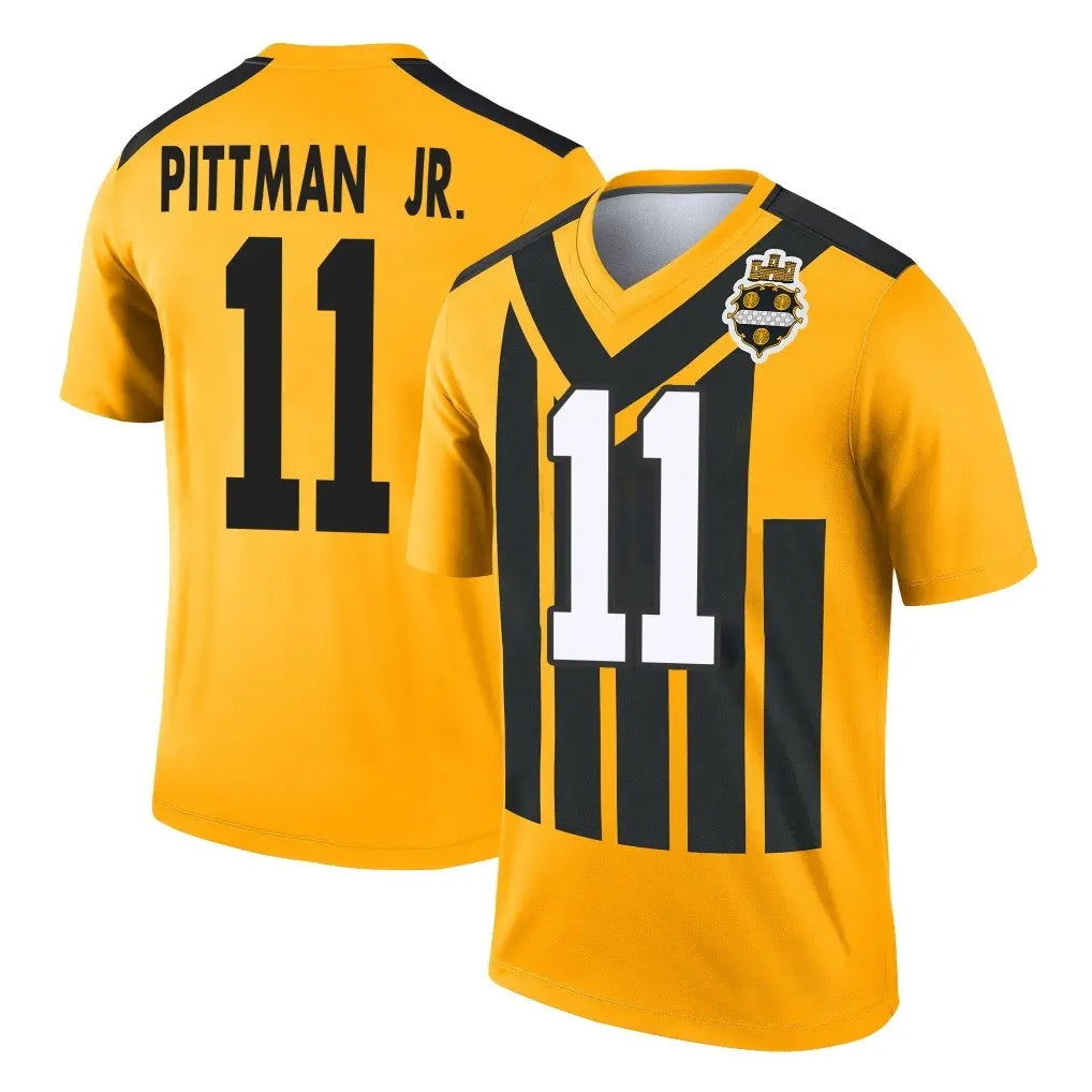Qdoa P.Steelers #11 Michael Pittman Jr. Player Gold Legend Limited 1933 Throwback Performance Home Game Stitched Jerseys