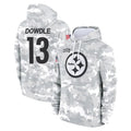 Qdoa P.Steelers #13 Rico Dowdle Player Arctic Camo Limited Salute to Service Pullover Hoodies Game Stitched Jerseys