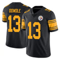 Qdoa P.Steelers #13 Rico Dowdle Player Black Limited Color Rush Home Game Stitched Jerseys