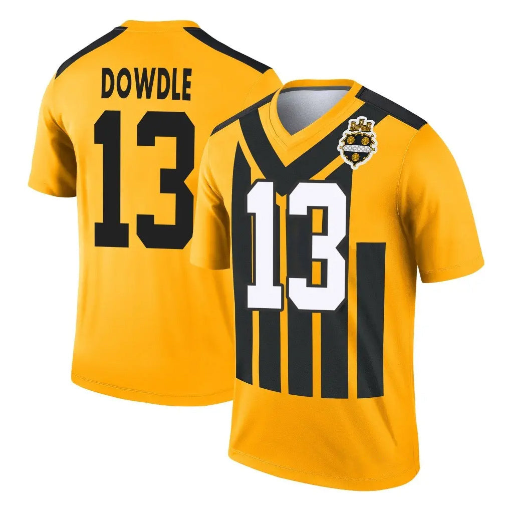 Qdoa P.Steelers #13 Rico Dowdle Player Gold Legend Limited 1933 Throwback Performance Home Game Stitched Jerseys