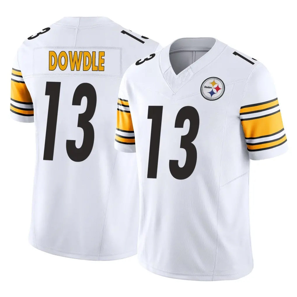 Qdoa P.Steelers #13 Rico Dowdle Player White Limited Vapor F.U.S.E. Home Game Stitched Jerseys