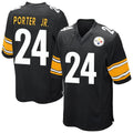 Qdoa P.Steelers #24 Joey Porter Jr. Player Black Game Home Stitched Jerseys