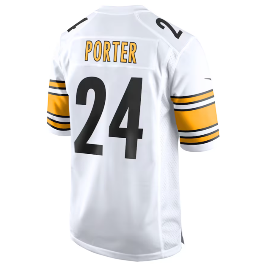 Qdoa P.Steelers #24 Joey Porter Jr. White Away Game American Stitched Jersey