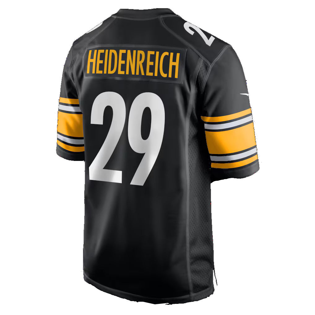 Qdoa P.Steelers #29 Eli Heidenreich Black Team Game Stitched Jerseys