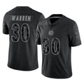 Qdoa P.Steelers #30 Jaylen Warren Player Black Reflective Limited Home Game Stitched Jerseys