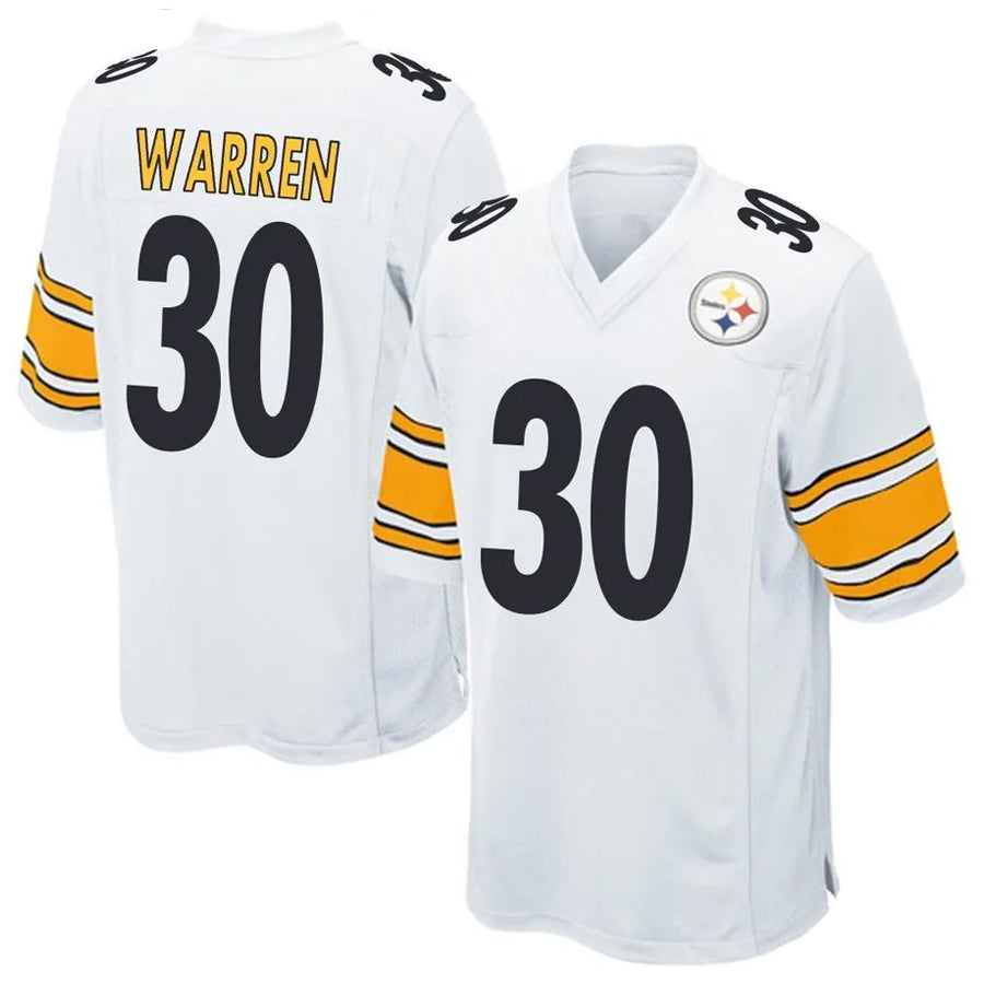 Qdoa P.Steelers #30 Jaylen Warren Player Game White Stitched Jerseys