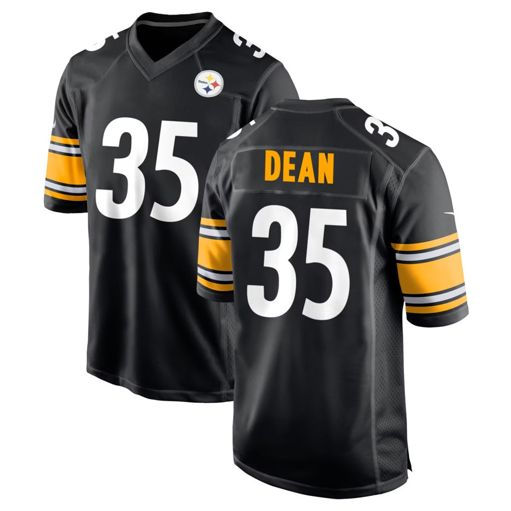 Qdoa P.Steelers #35 Jamel Dean Player Black Home Game Stitched Jerseys