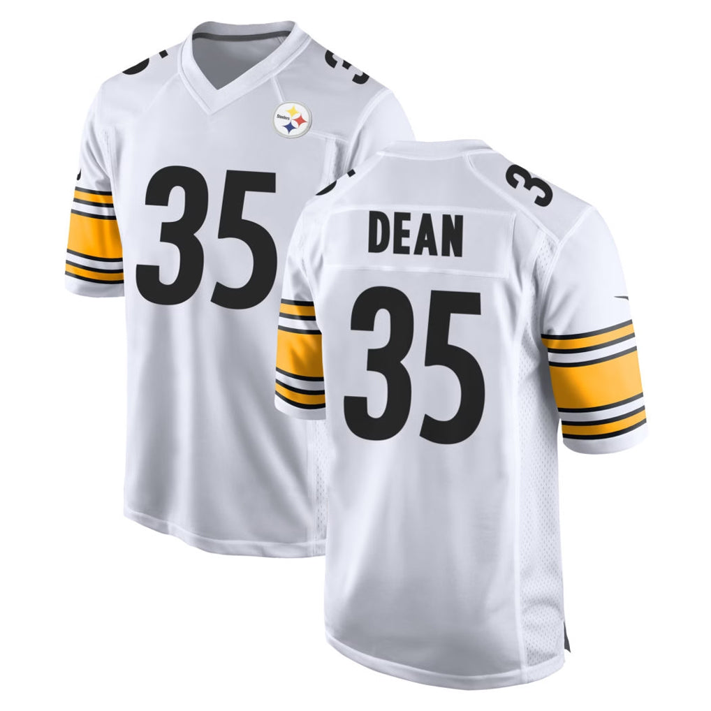 Qdoa P.Steelers #35 Jamel Dean Player White Home Game Stitched Jerseys