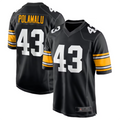 Qdoa P.Steelers #43 Troy Polamalu Black Retired Player Jersey American Stitched Jersey
