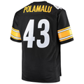 Qdoa P.Steelers #43 Troy Polamalu Mitchell & Ness Black Big & Tall 2005 Retired Player Replica Jersey