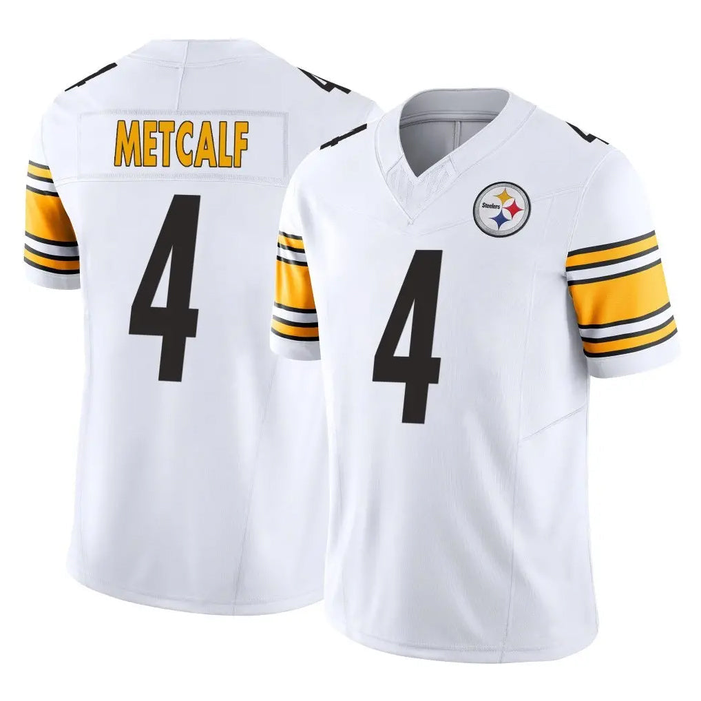 Qdoa P.Steelers #4 DK Metcalf Player White Limited Vapor F.U.S.E. Home Game Stitched Jerseys