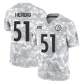 Qdoa P.Steelers #51 Nick Herbig Player Arctic Camo Limited Salute To Service Home Game Stitched Jerseys