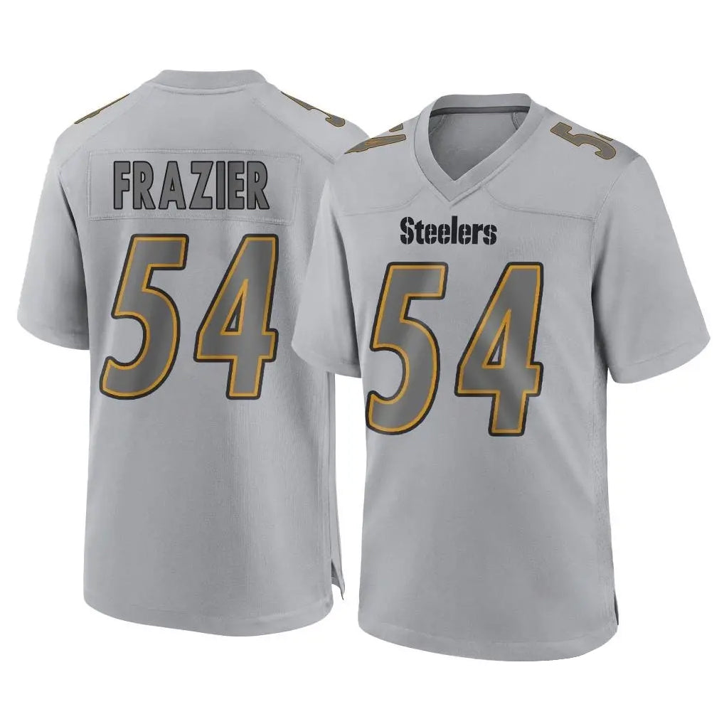 Qdoa P.Steelers #54 Zach Frazier Player Gray Atmosphere Fashion Home Game Stitched Jerseys