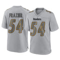 Qdoa P.Steelers #54 Zach Frazier Player Gray Atmosphere Fashion Home Game Stitched Jerseys