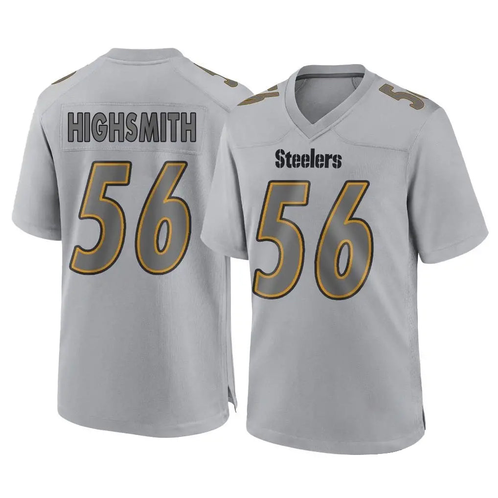 Qdoa P.Steelers #56 Alex Highsmith Player Gray Atmosphere Fashion Home Game Stitched Jerseys