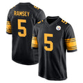 Qdoa P.Steelers #5 Jalen Ramsey Player Black Color Rush Home Game Stitched Jerseys