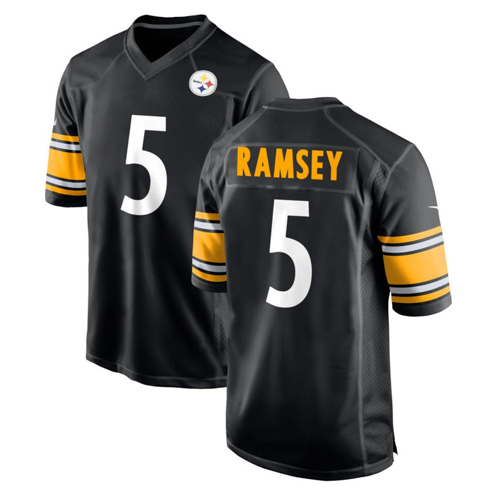 Qdoa P.Steelers #5 Jalen Ramsey Player Black Home Game Stitched Jerseys